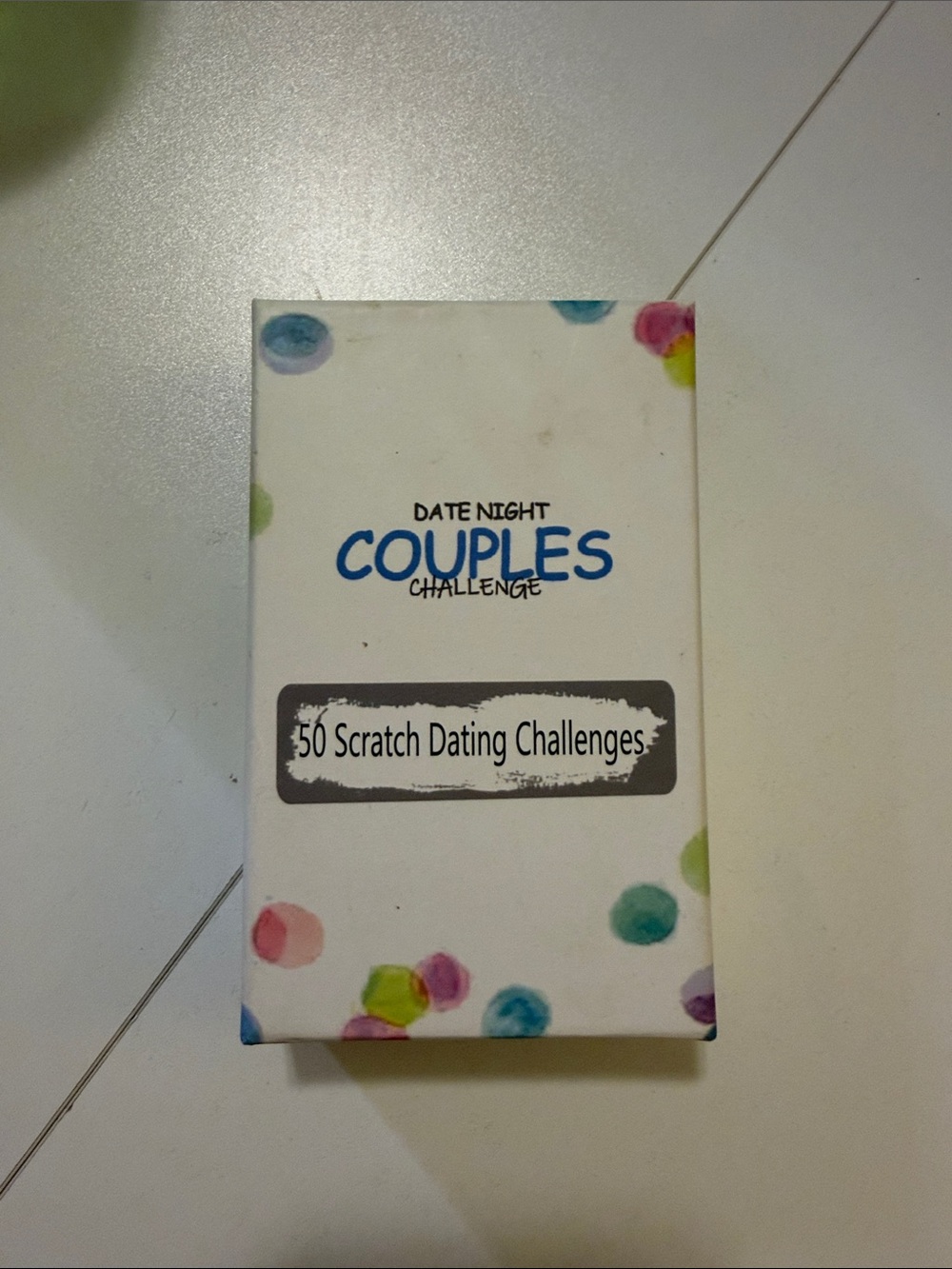 Couples Challenge Date Night Scratch Cards - White